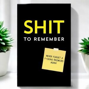 Profanity Filled Password Organizer, NWT